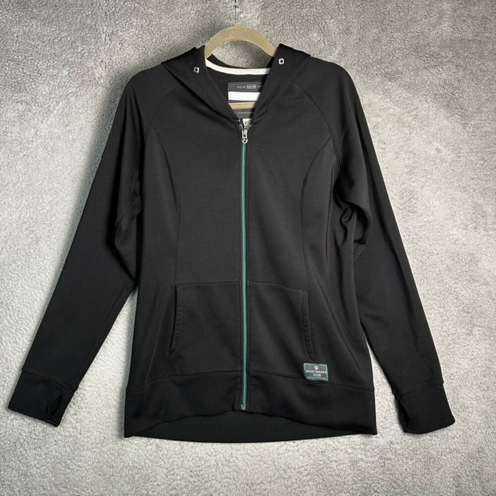 Bontrager Women's Large Black Full Zip Hooded Jacket Reflectors Cycling Outdoor